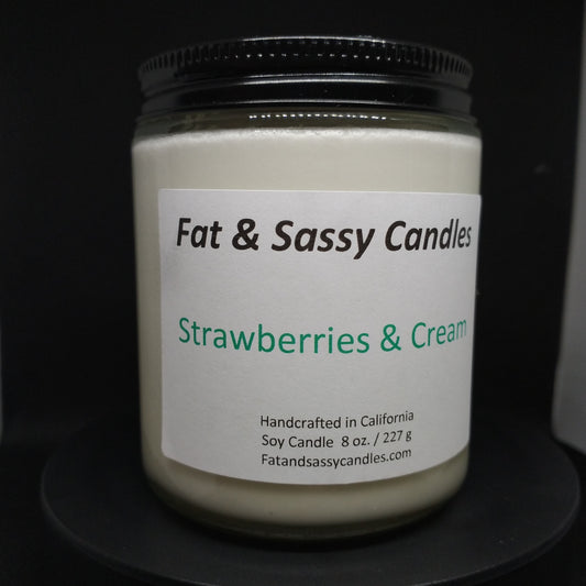 Strawberries & Cream Soy Wax Candle