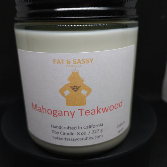 Mahogany Teakwood Soy Wax Candle